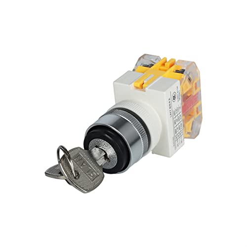 Interrupteur à clé 22 mm GUMMMY avec sécurité cadenas et contacts 1NO+1NC