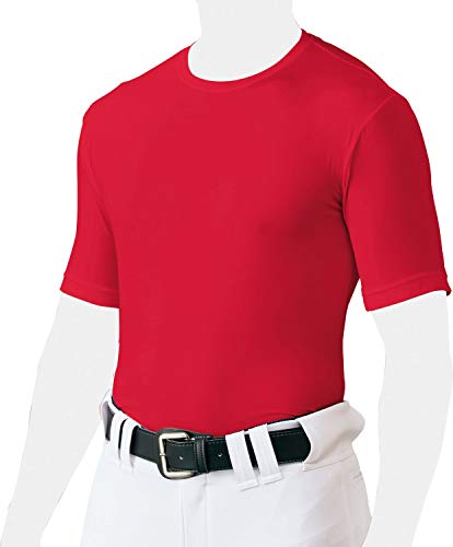 ZETT(ゼット) 野球 アンダーシャツ クルーネック 半袖 ライトフィットタイプ レッド(6400) 2XO BO1810