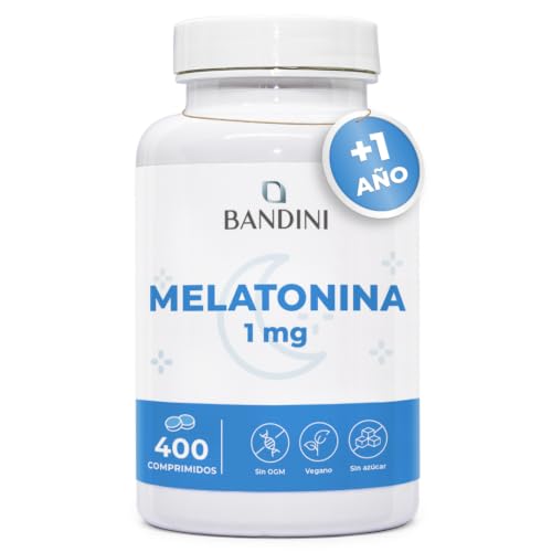 Bandini® Melatonina Pura 400 tabletas Veganas - Más de 1 Año de Suministro