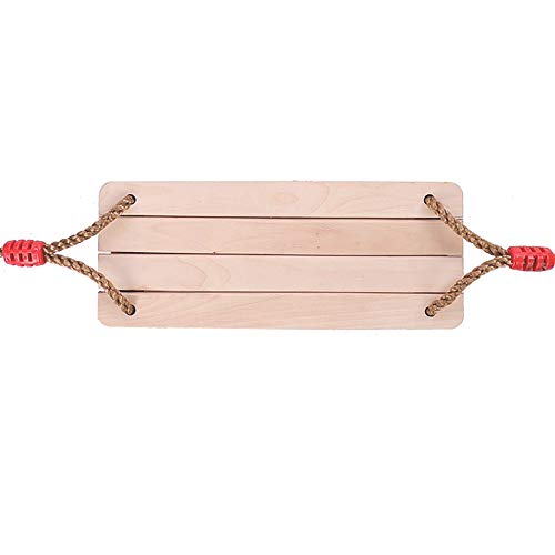 JUHUIZHE Adults Children Swing Rocking Wooden Chair Outdoor Garden Swings with Rope, Indoor And Outdoor Hanging Rocking Chair, Max Load 120KG