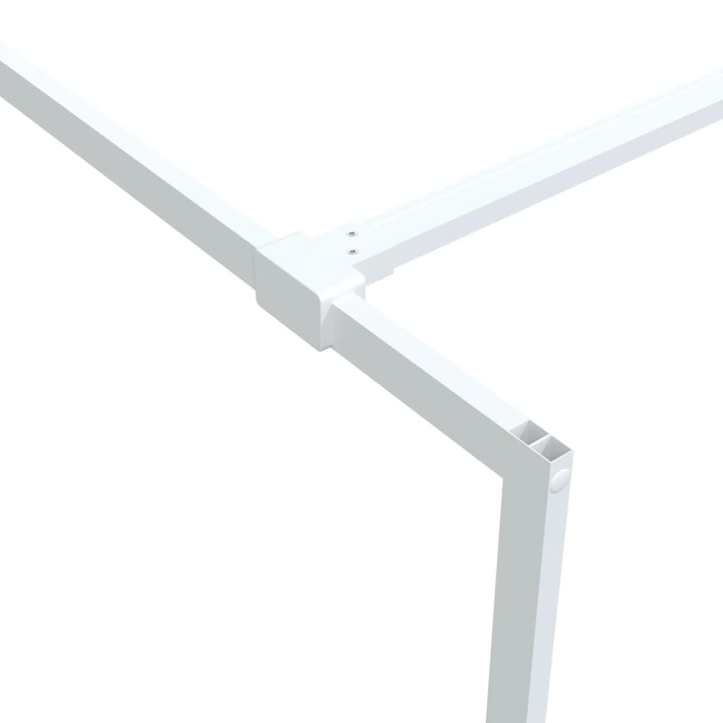 vidaXL Mampara de ducha de cristal templado (140 x 195 cm), color blanco