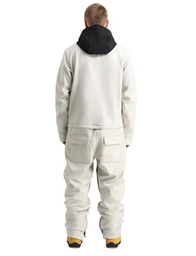GSOU SNOW Herren Skianzug Baggy Snowboardanzug Shneeanzug Snowboard Suit für Männer - Multi Pockets Wasserdicht Winddicht Atmungsaktiv Warm mit Kapuze