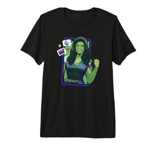 T-shirt imprimé Marvel She-Hulk en coton haut de gamme pour garde-robe geek