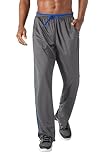 KEFITEVD Sweathose Herren Fitness Sport Hose Running Pants Leicht Jogginghose Herren Lang Frühling Gym Sporthose Dehnbund Weich Homewear Männer Grau-Blau XL