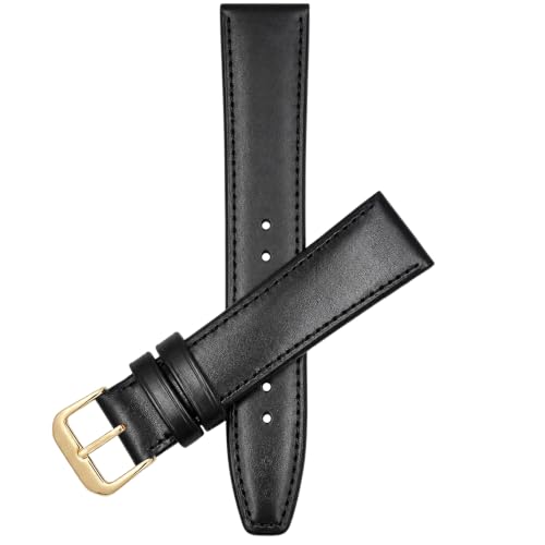 Black / Stitching / Gold Buckle