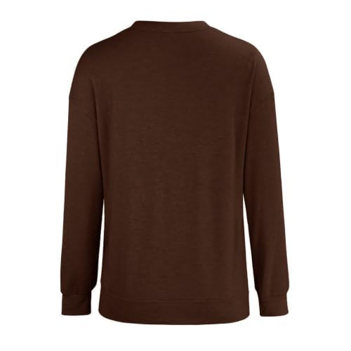 Etroizye Sweaters for Women Cardigan Oversized Lightweight Cozy Fall Tops Brown L - image 6