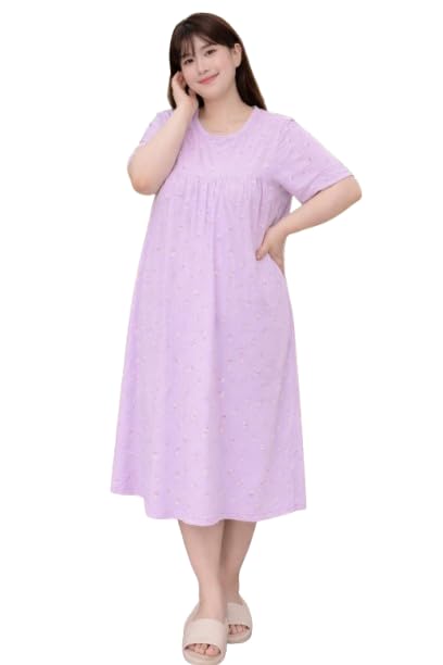 A line Big Plus Size New Light Print Maternity Jumbo Dress-image-41