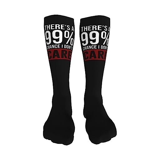 99% Chance I Don'T Care Knee High Socks For Women Long Tube Socks Athletic Compression Socks Unisex High Socks Girls3