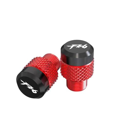Vis de rétroviseur M10 en aluminium CNC rouge pour une finition soignée sur Yamaha FZ6 Fazer