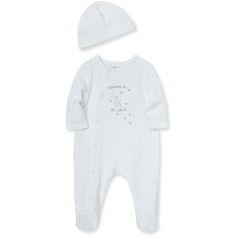 Little Me 100% Cotton Baby Footie and Cap Set Cover