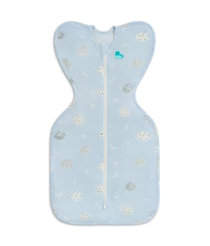 Image of Love To Dream Swaddle UP Lite, Luxuriously Silky Soft Viscose from Bamboo, Snug Fit Helps Calm Startle Reflex, New Born Essentials for Baby, 0.2 TOG, 13-19 lbs, Light Blue Little Dreamer