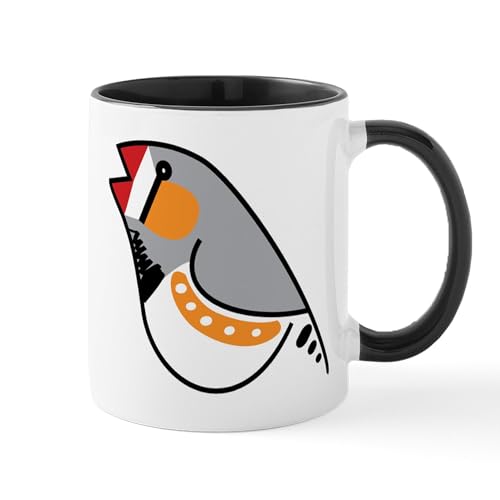 Mug Cerámico CafePress 11 oz Diseño Zebra Finch miniatura 1