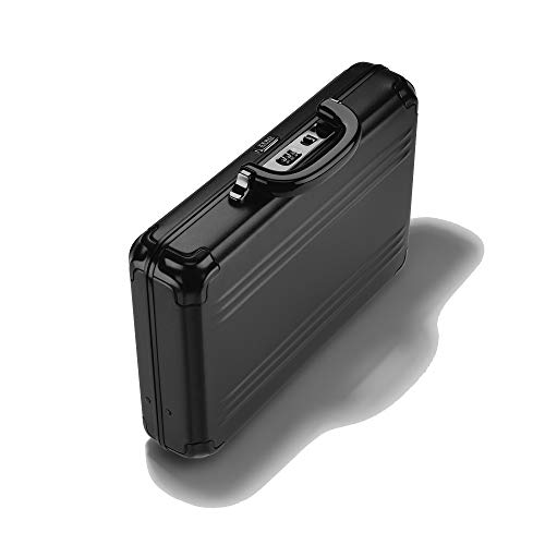 ZERO Halliburton Pursuit Aluminum Hardside Attaché, Black, Small Attaché