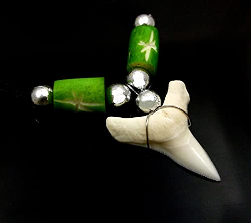 Swimmi Genuine Mako Shark Tooth Necklace For Men Women Boy Girl With Seed Beads And Adjustable Waxed Cord Handmade Jewelry Da253 #TOP1