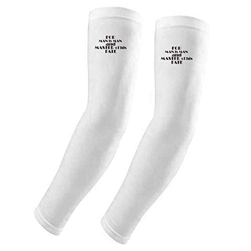 Housse de protection solaire UV avec citation homme et maître de son destin pour bras