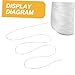 LIFKOME 2rolls Masonry Twisted String Nylon String Tools Construction Line Nylon Twine for Building Outdoor Use