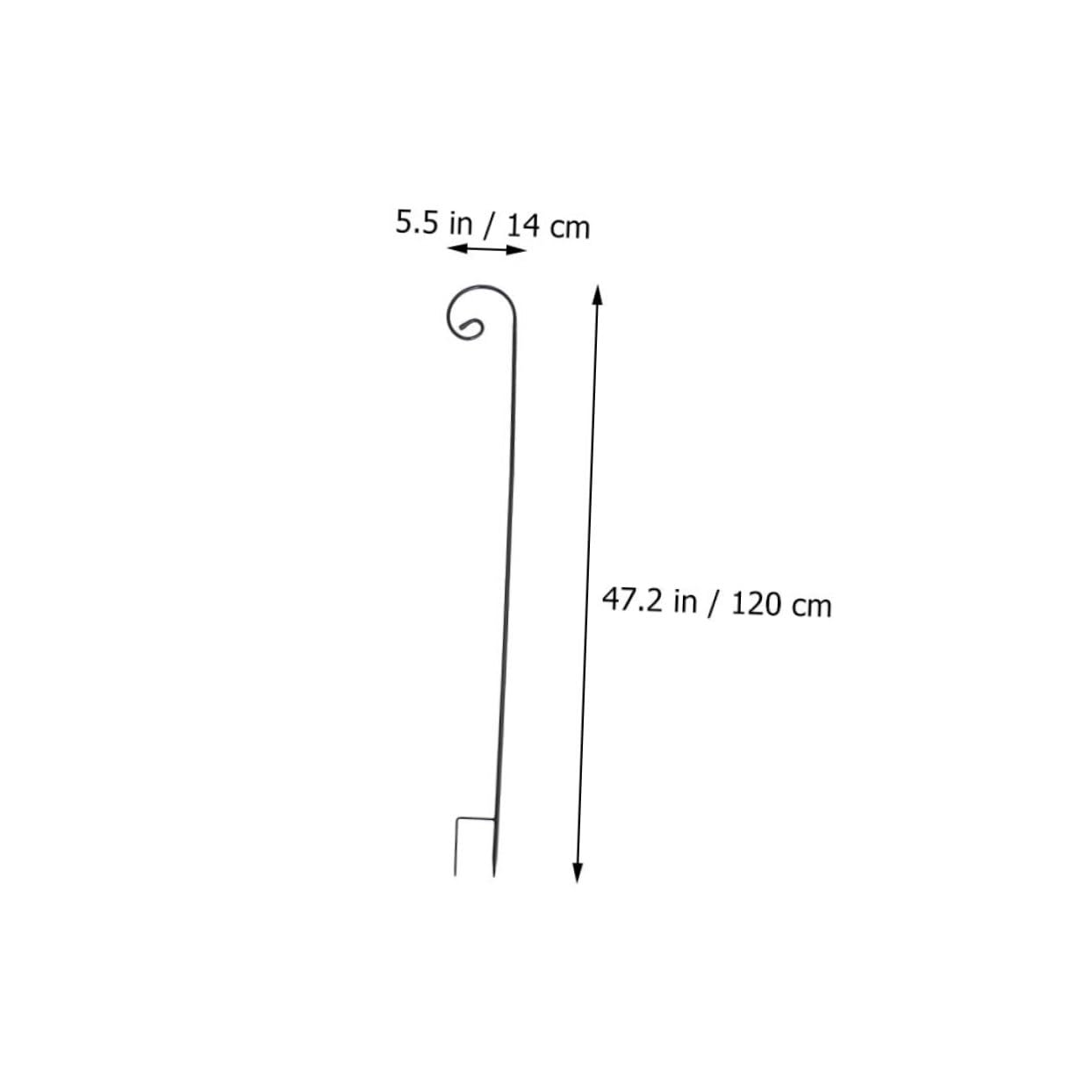 Toddmomy 3er Set Schäferhaken Für Den Garten 120cm Und Rostfrei Ideal Für Vogelfutterstationen Und Laternen Schwarze Farbe Perfekter Garten Zubehör Haken