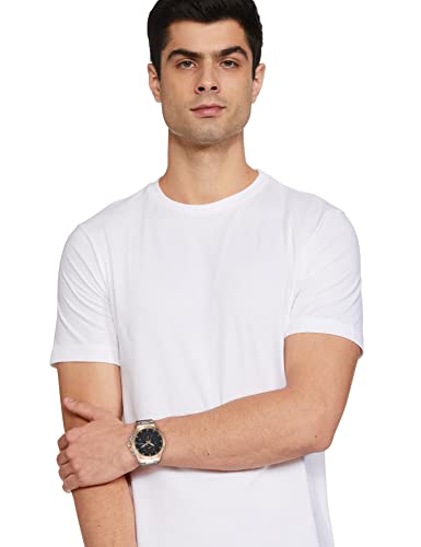 Titan Quartz Chronograph Black Dial Stainless Steel Strap Watch for Men-NS90047KM03 - Image 4