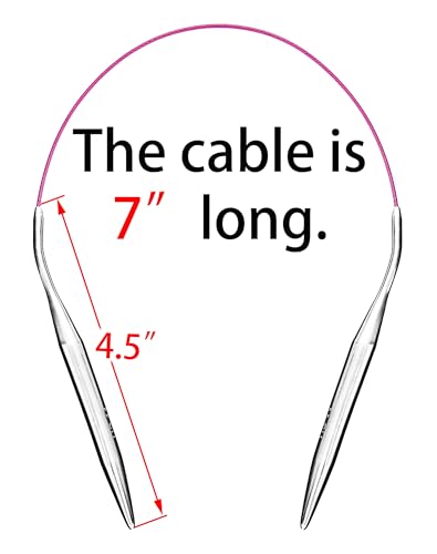 Image of cuteDIY Size 11 Circular Knitting Needles 16 Inch, US 11 / 8mm, Metal | Smooth Join and Flexible Cable Help Yarn Glide with Less Snagging for Hats, Sleeves and Chunky Yarn