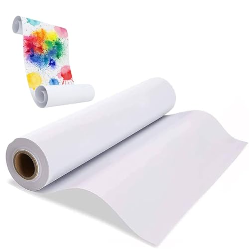 White Drawing Paper Roll 43cm x 20m Premium Art Sketching Paper Roll Smooth Painting Paper for Easel Bulletin Board Wall Art Gift Wrapping and Kids Craft Projects