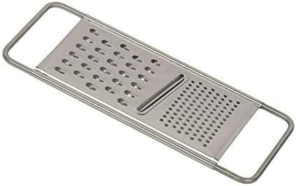 Reiss Stainless-Steel Universal Grater | Coarse, Fine, and Slices, Dishwasher Safe, Easy to Store Horizontal Shredder, For Potatoes, Chocolate, Cheese, Vegetables, and More