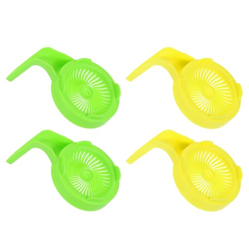 sourcing map 4 Pcs Sprouting Lids for Mason Jars 86mm Wide Mouth Sprouts Growing Kit for Grow Bean Sprouts, Salad Sprouts, Yellow/Green