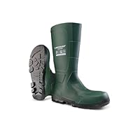 DUNLOP JobGUARD - Unisex Heavy Duty Waterproof Industrial Work Boots, Heritage Green, Chemical and Slip Resistant PVC Wellies with Steel Toecap and Midsole for Outdoor and Construction - EU43, UK9