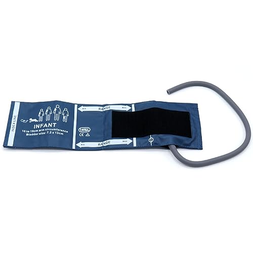Universal NIBP PU Cuff for Infant 10-19cm, Single Tube Reusable Replacement Blood Pressure Cuff, No Connector