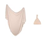 Swaddle Blanket & Hat Set | Receiving Baby Blanket | Soft & Cozy | 47