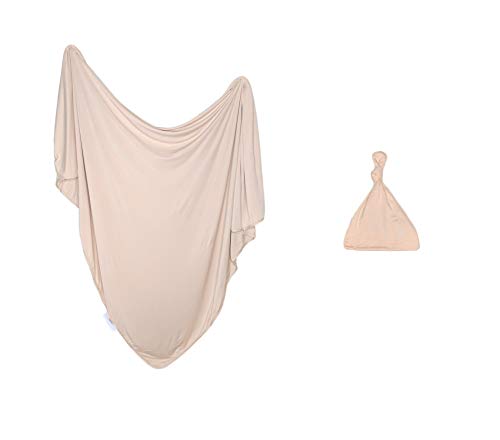ELIVIA & CO. Swaddle Blanket & Hat Set | Receiving Baby Blanket | Soft & Cozy | 47