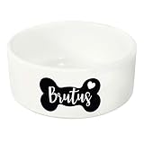 Personalized Dog Bowl w/Name - Ceramic Bowl for Dogs and Cats - 2 Sizes for Small and Large Dogs - H