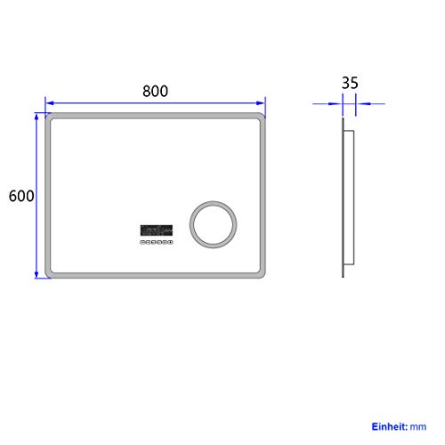 EMKE-Espejo-de-Bano-LED-80-x-60-cm-con-Interruptor-Tactil-Antivaho-Bluetooth-Reloj-Lupa-3-Veces-Luz-Blanca-Fria-6500K-Espejo-Bano-Espejo-de-Pared-Topi-L