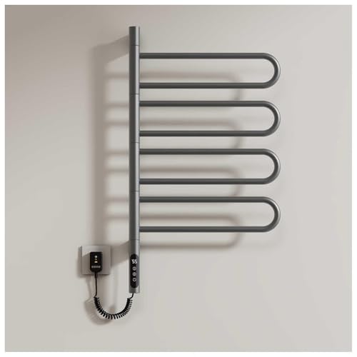 Toallero eléctrico giratorio 180 con temporizador táctil inteligente para pared