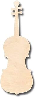 Unfinished Wood Violin Shape Music Craft up to 46" DIY 5" / 1/4"