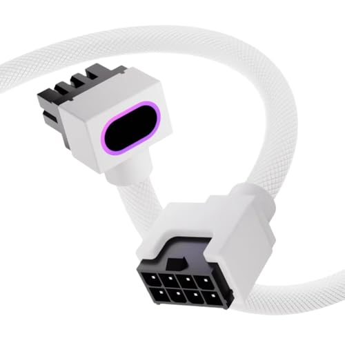 Câble PC ARGB CPU 8 PIN d'extension coudé 90° de 18 AWG mâle-femelle