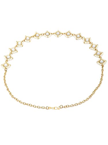 Karatcart Gold Plated Pearl Beaded Kundan Hairband for Women - Image 5