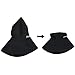 Women's Outdoor UV-Protection-Foldable Sun-Hats Mesh Wide-Brim Beach Fishing Hat with Ponytail-Hole Black