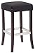 CLP Taburete Venta Tapizado En Tela I Taburete De Bar Clasico En Diseño Moderno I Silla Alta con Reposapiés I, Color:negro, Color del marco:cappuccino