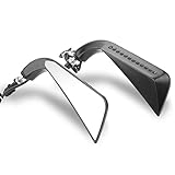 Für Harley Sportster Softail Dyna Aluminium Motorrad LED Seitenspiegel Mit Sequentiellen Blinkern Motorrad Rückspiegel