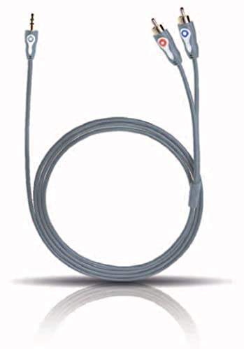 OEHLBACH Jack-Audio SL 2 m 2 m 3,5 mm 2 x RCA szary kabel audio 3,5 mm męski 2 x RCA męski 2 m szary