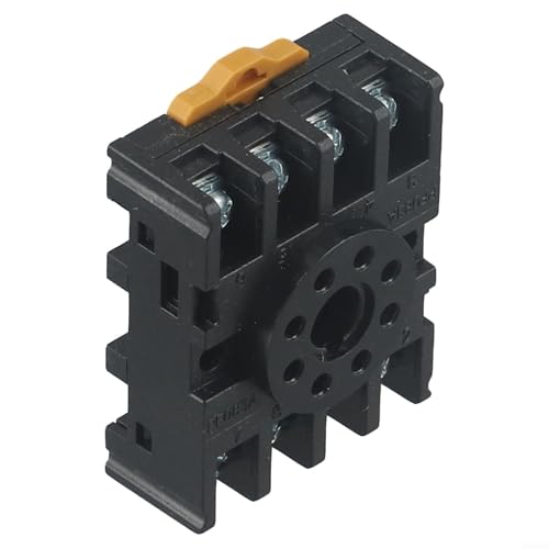 Base de enchufe de relé de temporizador con interfaz de 8 pines para serie de relés PF083A con chapa de cobre galvanizado y posiciones estándar de agujeros de tornillo para DH48S