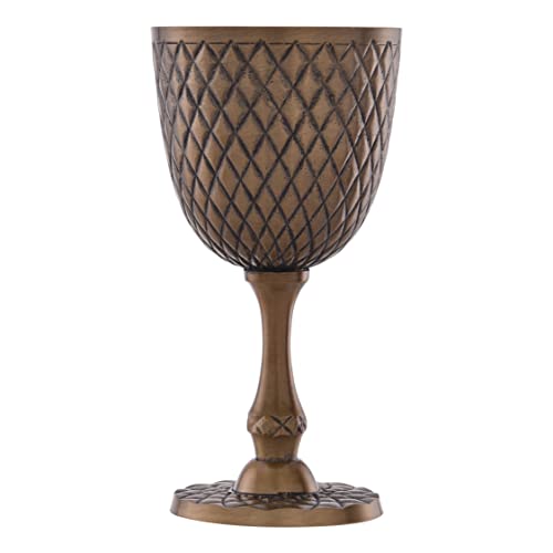 Replicartzus Brass Wine Goblet Chalice Finish Medieval Décor Gothic King's Goblet Chalice 250 Ml (Vintage Finish) #TOP3