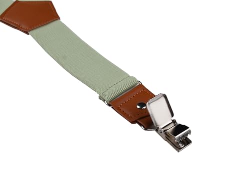 Image of Suspenders for Men Y Back Adjustable Elastic with Strong Clips 47 Inches