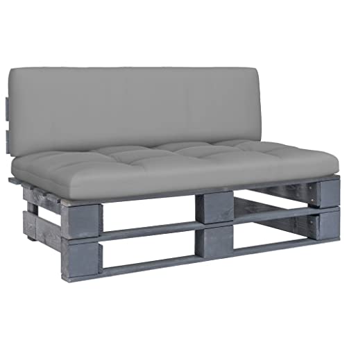 DYRJDJWIDHW Sofa Segunda Mano,sofá Cama 135,Sofas de Salon 3 plazas y 2 plazas Baratos,Otomana de jardín de palets Madera de Pino impregnada grisAdecuado para salón, Dormitorio