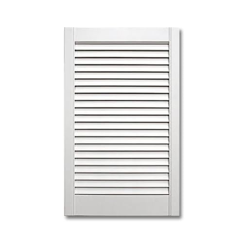 Wooden Louvered Door - Front Cabinet Door - Natural Clear or White - Pine Wood - Cupboard Wardrobe Slatted Doors -D.I.Y