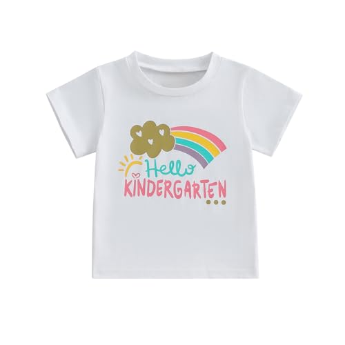 Back to School Outfits for Girls Letters First Grade Shirt First Day of School Shirt for Preschool Kindergarten