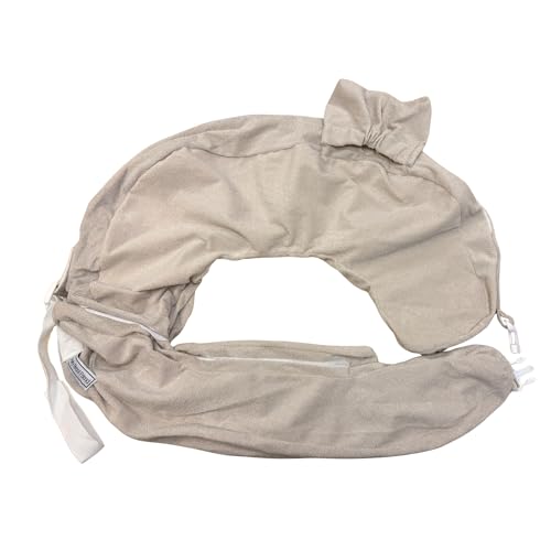 Image of My Brest Friend Twin Nursing Pillow Cover - New and Improved with Integrated Waterproof Liner, Slipcovers for Baby - Adjustable Fit, Easy Care, Durable - Twin Nursing Pillow Not Included, Soft Sand