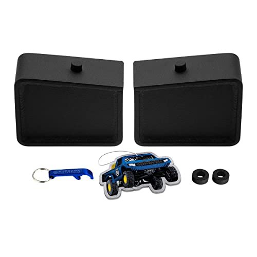 Supreme Suspensions - 4" Rear Lift Blocks Kit for 2001-2010 Chevy Silverado 1500HD 2500HD 3500HD 8-Lug 2WD/4WD - High-Strength Steel Tapered Blocks (9/16th Pin) - Can Cooler Included with Purchase