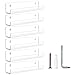 LileZbox Étagères flottantes transparentes à fixation murale en acrylique invisible - Étagères de rangement pour chambre d'enfant, salle de bain, cuisine, chambre à coucher (6, 38 x 11 cm)