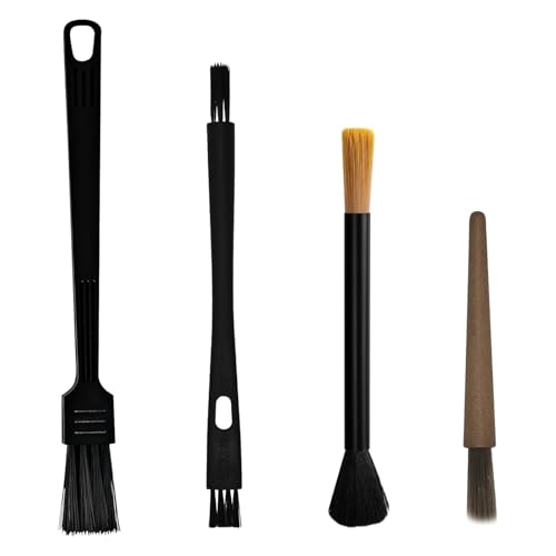PANGBOER Paquete de 4 cepillos para máquina de café, accesorios de café para molinillo de espresso y prensas francesas con mango largo